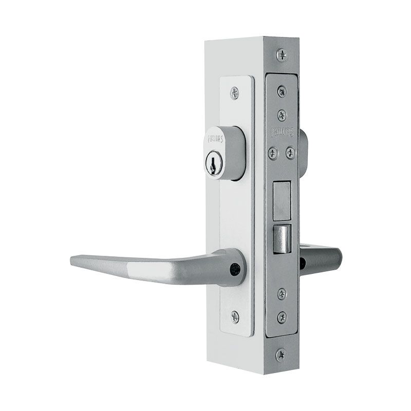 Cerradura para puerta residencial aluminio natural 549 Phillips