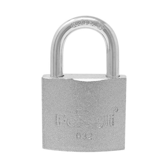 Candado de hierro gancho corto gris E2 32 mm Feiteli
