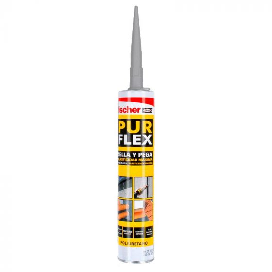 Sellador de poliuretano Gris 300 ml Purflex Fischer