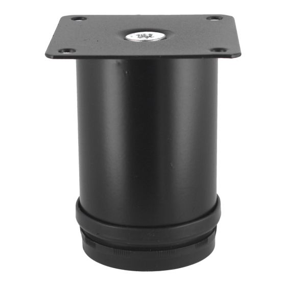 Pata regulable para sofá y muebles negra 80 mm PS-2734 Bolder