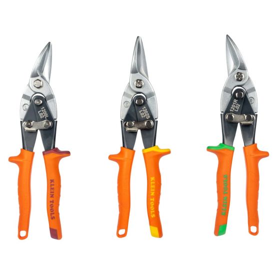 Tijeras de aviación de corte izquierdo, derecho y recto 3 piezas 120AVSKIT Klein Tools