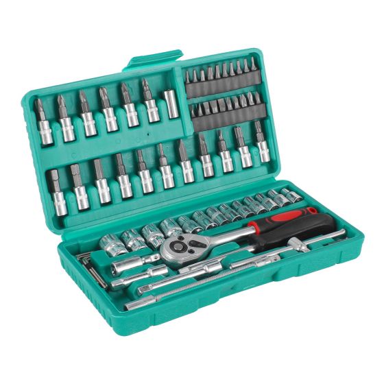 Autoclé de 66 piezas mando 1/4" con estuche 