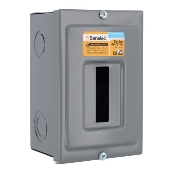 Centro de carga de 1 unidad 50 Amp de sobreponer 1486 Sanelec