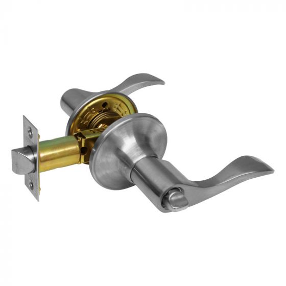 Cerradura de manija para baño cromo mate Aqua Yale