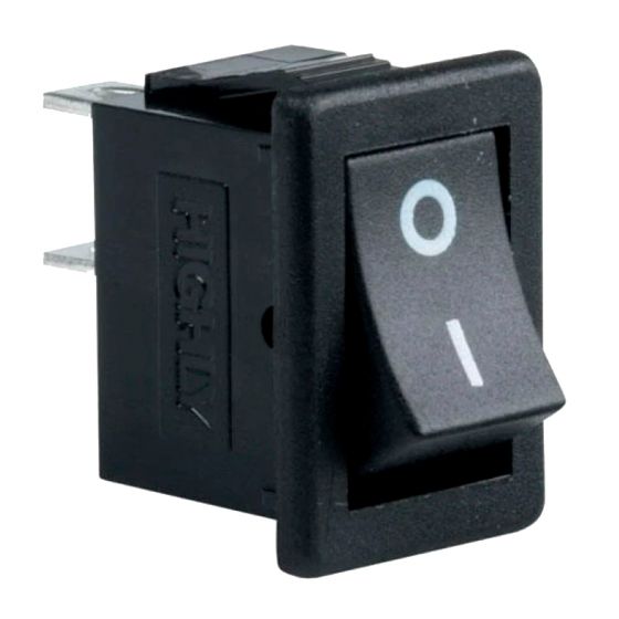 Switch miniatura, de balancín, de 1 polo, 1 tiro, 2 posiciones BTS-09 Steren