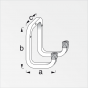 Gancho doble para utensilios 175 x 120 x 98 mm 02969 Alfer