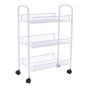Carrito organizador de metal blanco 12137 DECO HOGAR