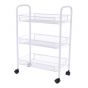 Carrito organizador de metal blanco 12137 DECO HOGAR