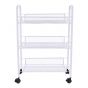 Carrito organizador de metal blanco 12137 DECO HOGAR