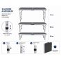 Mesa plegable tipo portafolio 120 cm Negra 12142 Deco Hogar