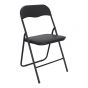 Silla plegable acojinada color negro 12153 Deco Hogar