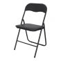 Silla plegable acojinada color negro 12153 Deco Hogar