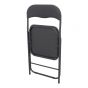 Silla plegable acojinada color negro 12153 Deco Hogar