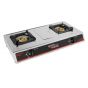 Parrilla de Gas para mesa de 2 quemadores con chispero 12307 Silver Master