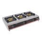 Parrilla de Gas para mesa de 3 quemadores con chispero 12308 Silver Master