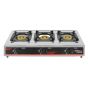 Parrilla de Gas para mesa de 3 quemadores con chispero 12308 Silver Master