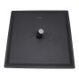Regadera metálica cuadrada 12" negro mate 16102 Maxflu