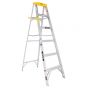 Escalera de tijera de aluminio tipo III con tapa plástica 5 escalones 3172 Tulplus