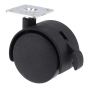 Rodaja tipo yoyo 50 mm con placa y freno Bolder