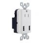 Receptáculo aterrizado con doble USB FU1328 Fulgore