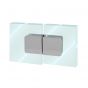 Clip vidrio / vidrio a 180° cromo BRK734 Bruken