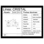 Conector para cristal fijo o barandal satín BRK671B Bruken