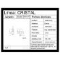 Conector grapa base plana para barandal satín BRK761 Bruken