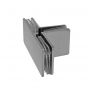 Clip vidrio-vidrio con porta costilla satinado BRK738 Bruken