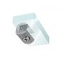 Clip satinado para entrepaño o vidrio fijo BRK754 Bruken