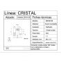 Conector doble vidrio-vidrio 180° BRK 672 B Bruken