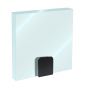 Clip cuadrado para cristal fijo negro K-518 Axcent