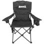 Silla plegable de campismo con portavaso negra MCS001 Mendoza