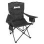 Silla plegable de campismo con portavaso negra MCS001 Mendoza