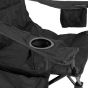 Silla plegable de campismo con portavaso negra MCS001 Mendoza