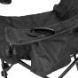 Silla plegable de campismo con portavaso negra MCS001 Mendoza