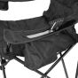 Silla plegable de campismo con portavaso negra MCS001 Mendoza