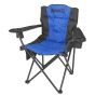 Silla plegable de campismo con portavasos azul / negro MCS002 Mendoza