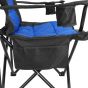 Silla plegable de campismo con portavasos azul / negro MCS002 Mendoza