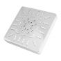 Regadera cuadrada 10 cm cromo / blanco 10-BC IML