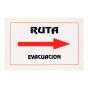 Señalamiento "Ruta de evacuación a la derecha" 30 x 45 cm