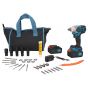 Atornillador de impacto inalámbrico 21 V con accesorios GJ759