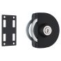 Cerradura de gancho con contra para muro negro mate XH2801N Axcent