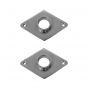 Soportes fijos rectangulares para tubo 1" cromo Lusar