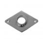 Soportes fijos rectangulares para tubo 1" cromo Lusar