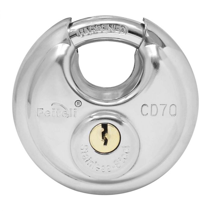 Candado circular acero inoxidable 70 mm CD70 Feiteli