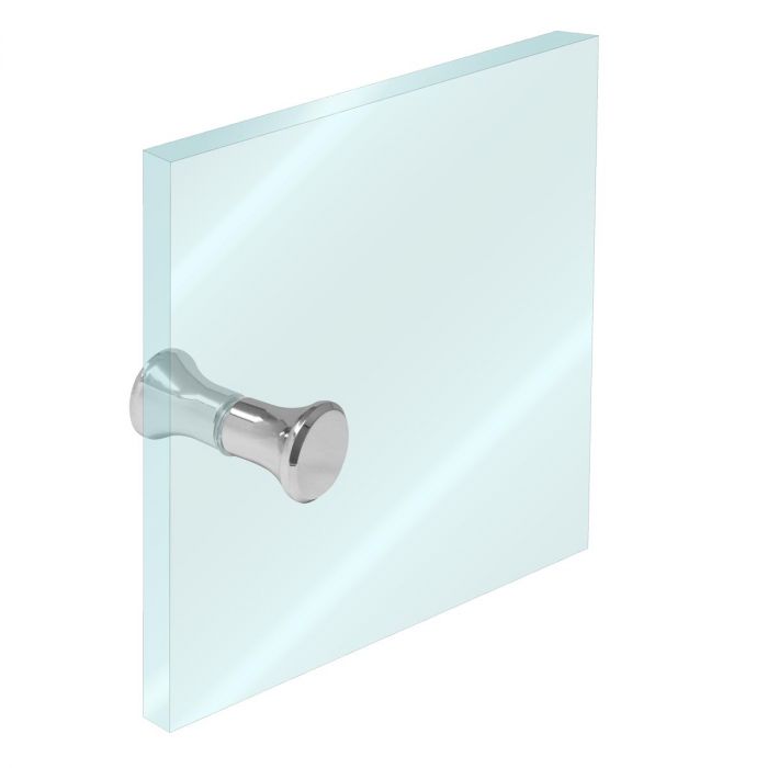 Perilla para puerta de cristal 30 x 30 cromo K-276 Axcent