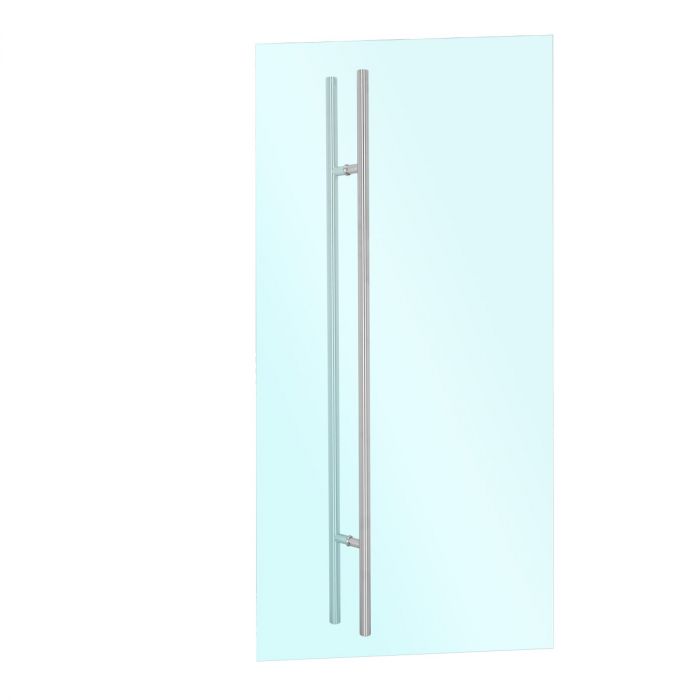 Cerradura ovalada para puerta de vidrio cromo J102 Axcent