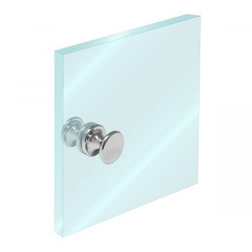 Perilla para puerta de cristal 30 x 30 cromo K-264 Axcent