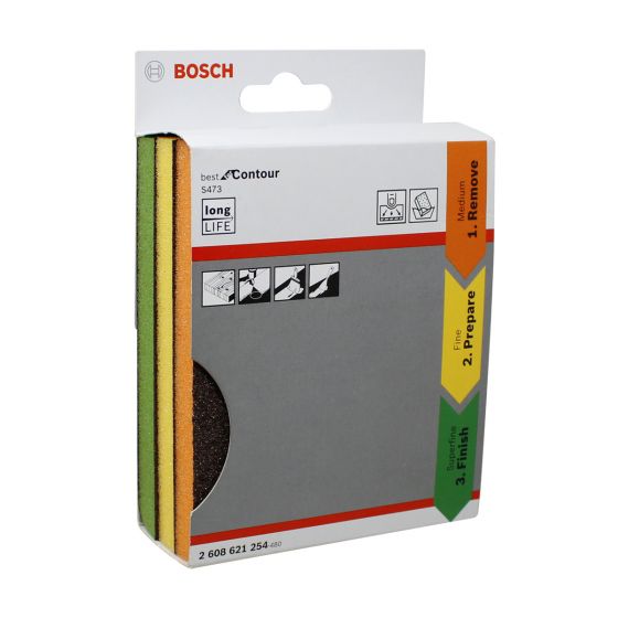 Set de esponjas abrasivas S473 BEST FOR CONTOUR 2 608 621 254 Bosch