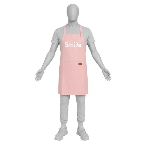 Delantal impermeable rosa Smile